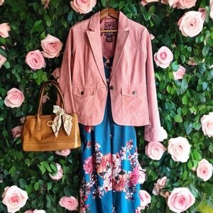 Vintage suede boho blazer
